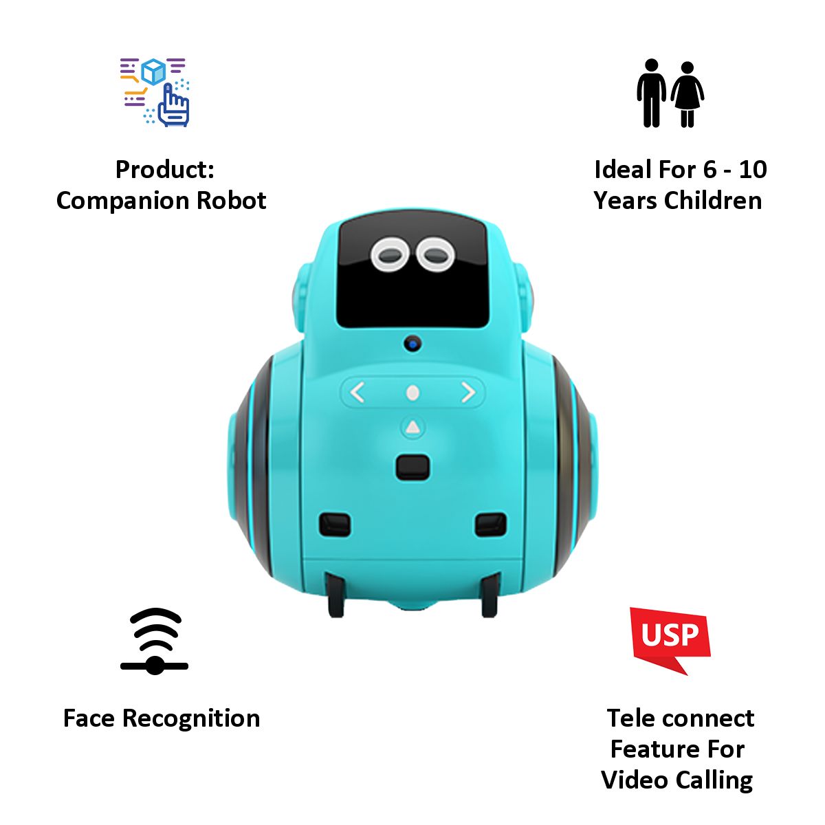 Buy Emotix Miko 2 Companion Robot (EM020, Pixie Blue) Online - Croma